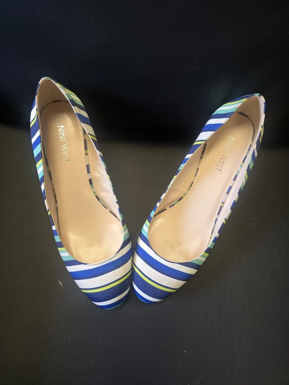 Nine West Striped Blue Multi Women’s Wedges